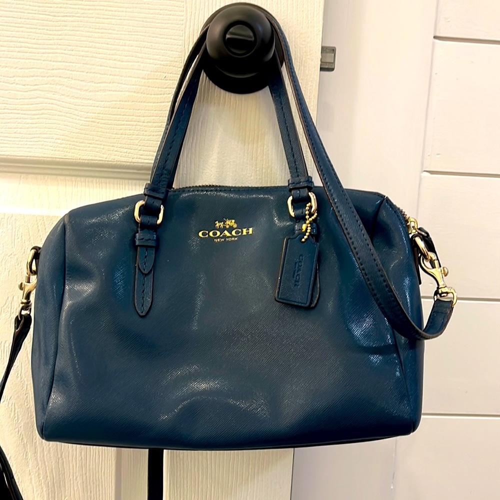 Teal Coach purse